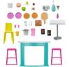 Набор мебели для кукол Barbie Ресторан Набор + Кукла HBB91