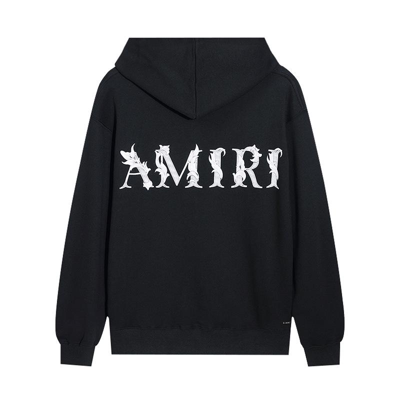 AMIRI Unisex High-Definition Print Casual Hoodie - 2024 Autumn/Winter American Trendy Collection