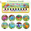 110x36cm Musical Piano Mat Toddle Mat Musical Carpet Toddlers Keyboard with 8 Dinosaur Sounds Baby Mat Educational Toys for Kids