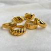 Waterproof Stainless Steel Ring for Women Non-fading Heart Ring Stylish Metal Rings Simple New Jewelry
