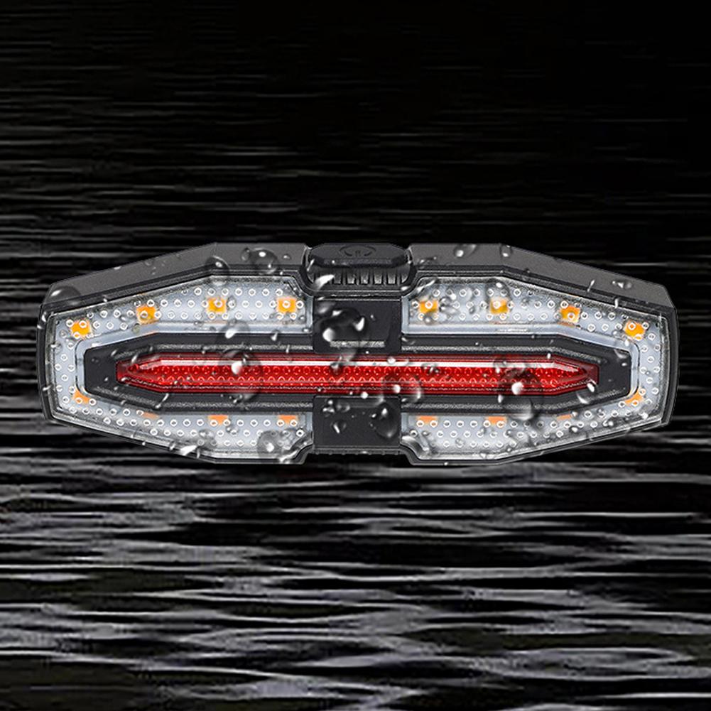 USB Rechargeable Bike Tail Light with Turn Signals Bicycle Rear Light Wireless Remote Control Bike Rear Light for Safety Cycling