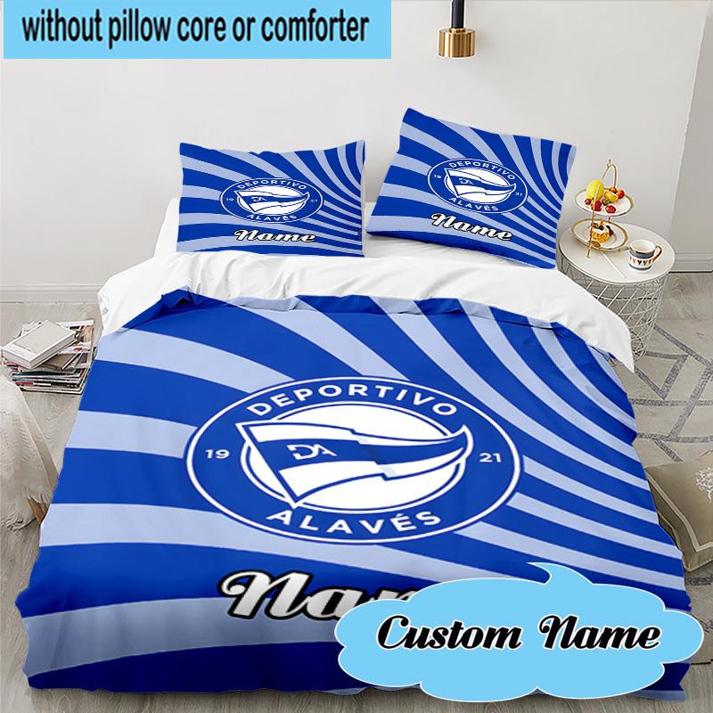 3PCS Custom Name Deportivo Fan Gear Bedding Set, Including 1pc Duvet Cover And 2pcs Pillowcases, Suitable for dorms and bedrooms Gift
