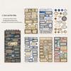 Yan Ji Retro English Label Sticker Book - 12 Decorative Pieces for Journals