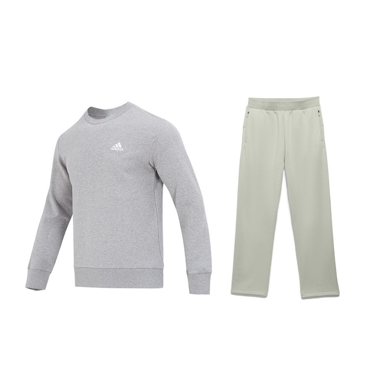 

Adidas Minimalist Letter Comfortable Casual Crew Neck Pullover Sweatshirt And Knit Long Pants Set Men Sweatshirt Set IC9331+IA3428 S