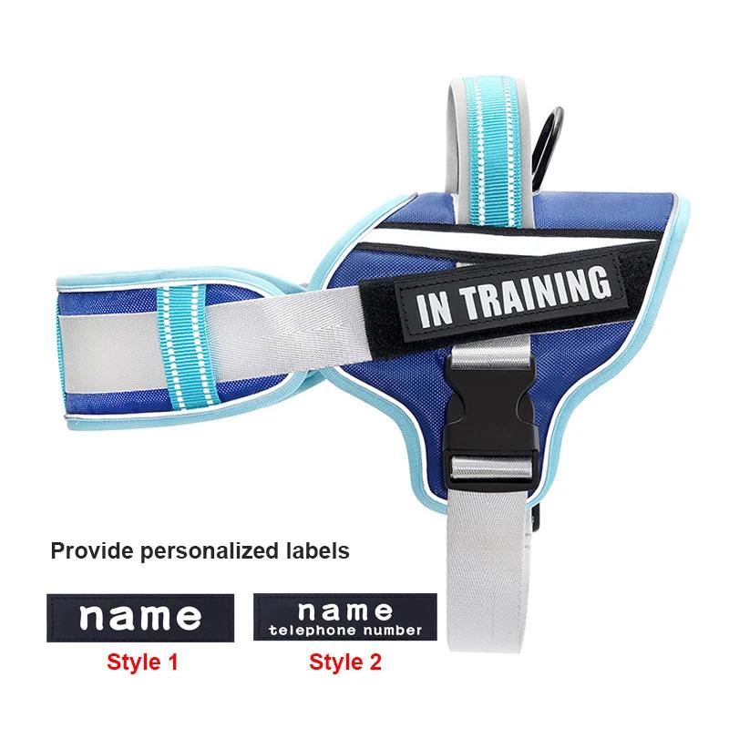 Reflective Nylon Personalized Dog Harness Adjustable Harness for Small Medium Large Dogs No Pull Dog Harness for Dropshipping