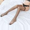 Red Over Knee Sexy Hollow Mesh Fishnet Transparent Thigh High Stocking Cute Gothic Tights Lingerie Long Socks