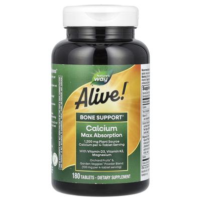 Alive! Maximum Absorption of Calcium, 180 Tablets