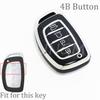 4 Buttoncar Key Case Cover For Hyundai Ix25 Ix35 Ix45 Tucson Sonata Rena Creta Verna Solaris Mistra Elantra Accent