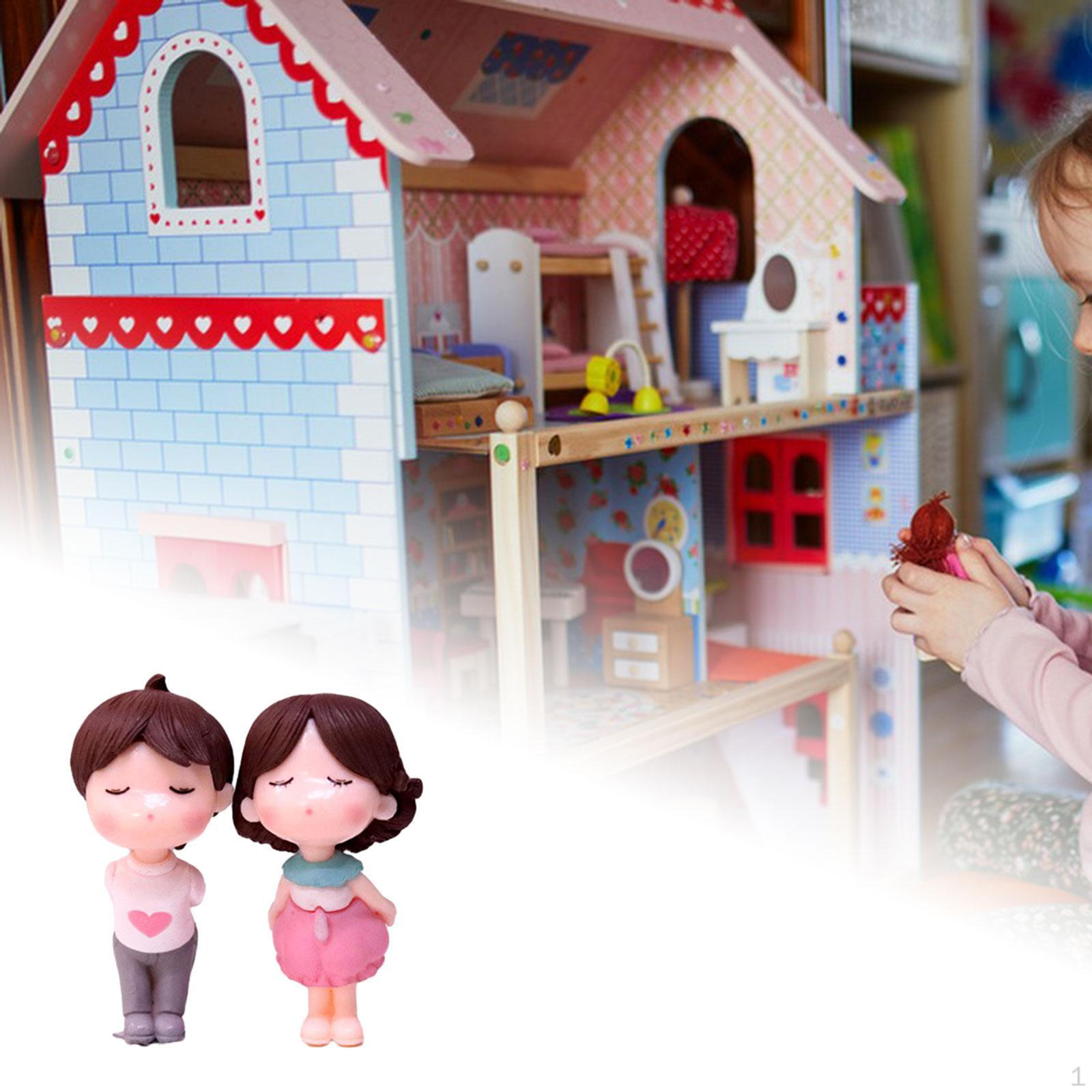 

Украшения для торта Фигурки жениха и невесты Аксессуары Миниатюрные модели своими руками Орнамент Сцена White Pink