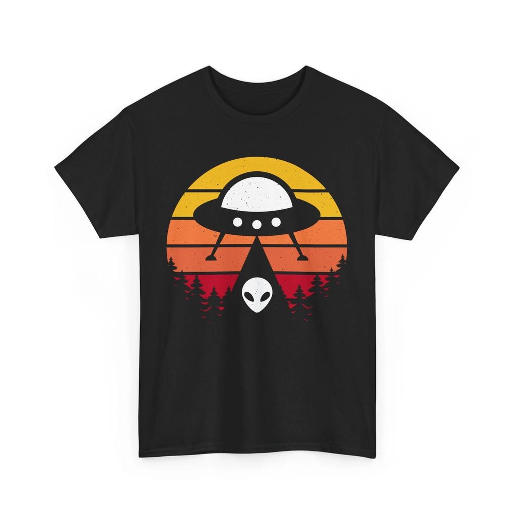 Alien T-shirt Tops Tees Unisex for Sci-Fi Fans | UFO Graphic Tee | Space Gift Idea