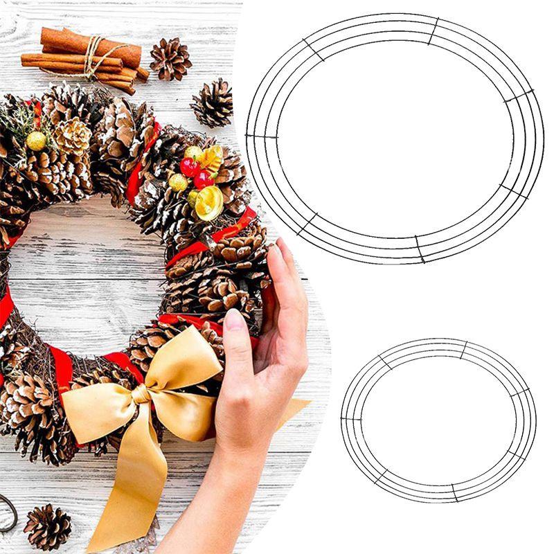 Hoop Metal Garland Round Iron Ring Diy Christmas Decoration  Wire Wreath Frame