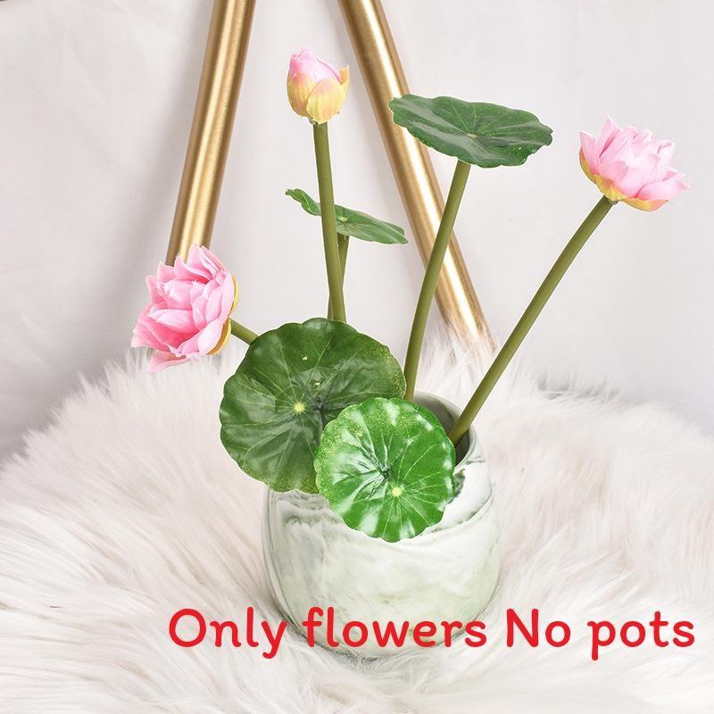 Lotus Simulated Leaves Artificial Flowers Ornament For Home Decoration Hotel