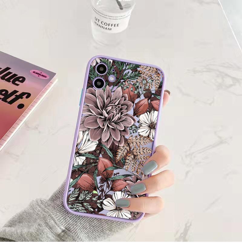 Luxury Camellia Flowers Phone Case For iPhone X XS XR 15 14 Plus 13 12 11 Pro Max Mini 7 8 Plus SE Fashion Shockproof Back Cover