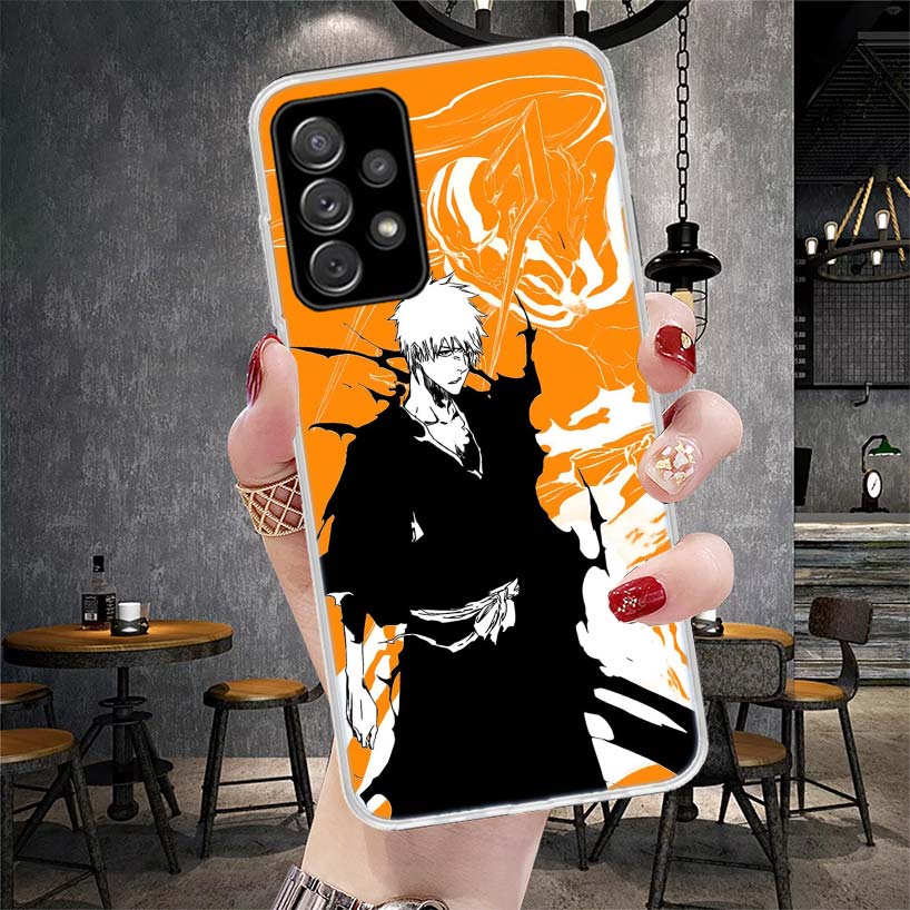 Kurosaki Ichigo Bleach Soft Phone Case For Samsung Galaxy A13 A14 A15 A16 A17 A53 A54 A55 A56 A57 A33 A34 A35 A36 A37 A23 A24 A2