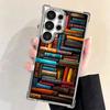Read Books Illustration Bookshelf Soft Phone Case For Samsung Galaxy S26 Ultra S25 Edge S24 FE S23 Plus S22 S21 + S20 Plating An