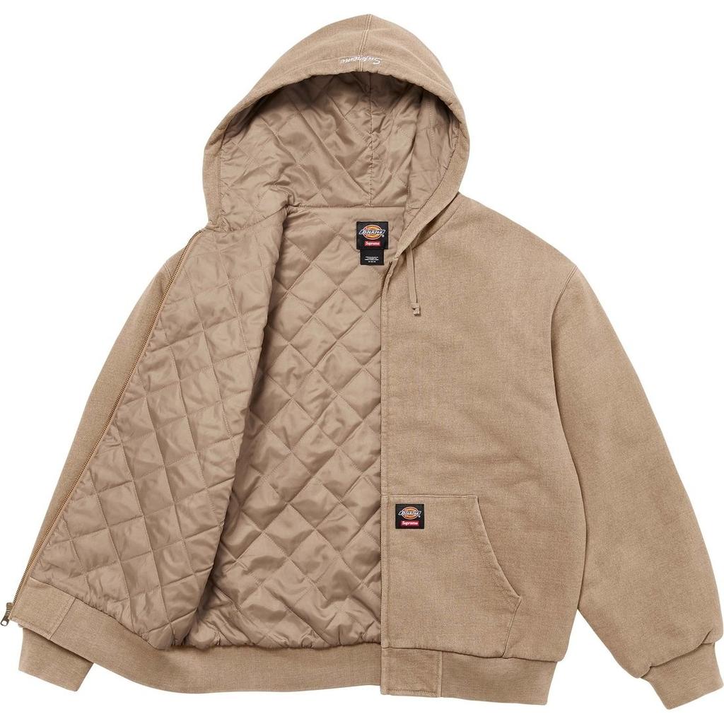 Supreme X Dickies  FW24 WEEK16 Quilted Lined Zip Up Hooded Sweatshirt Unisex SUP-FW24-270