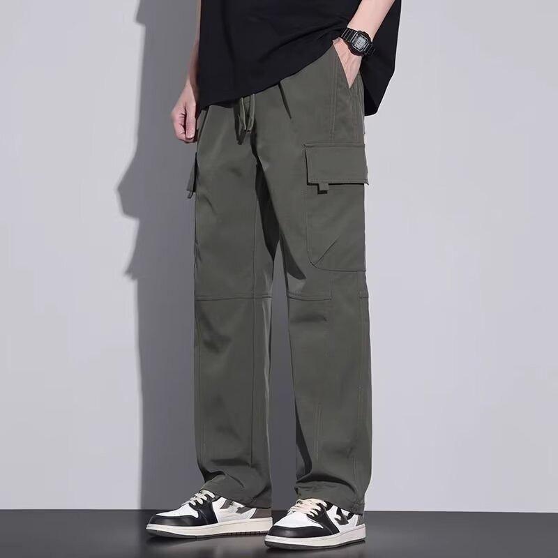 Retro High Street Work Pants Men's Straight Leg Wide Leg Casual Pants Fashion Trend Ins Pants