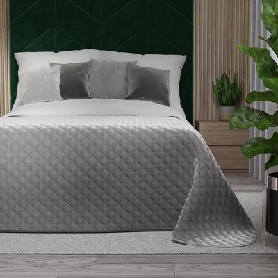 VELVI Quilted Bedspread - Deep Anthracite - 170x210 Cm