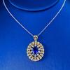 2023 New 5A Zircon Italian Craft Palace Style Sapphire Necklace Pendant for Women and Women's Jewelry