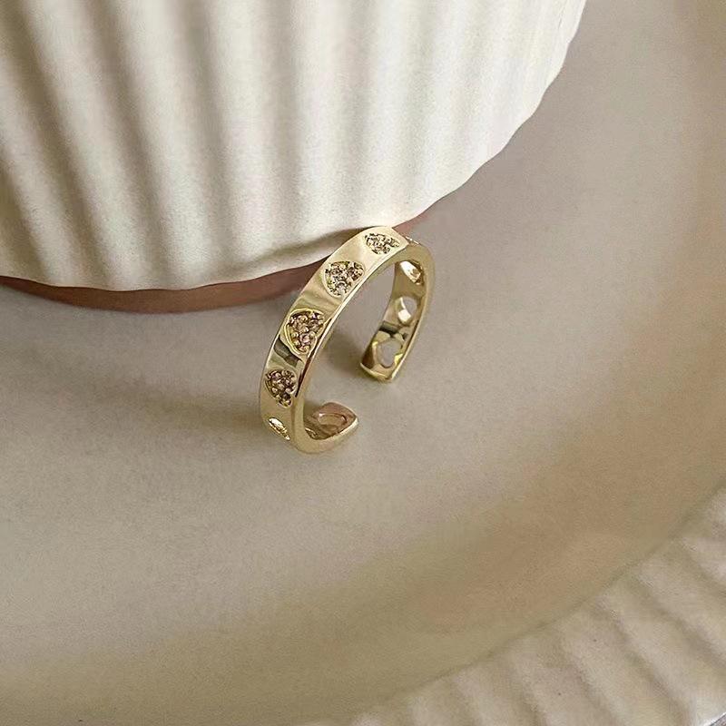 Verstellbares Ring-Set im koreanischen Stil für Damen - Enthält offene Zeigefinger- und Kettenringe