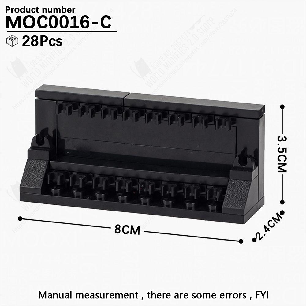 MOOXI WW2 Military Series Weapon Rack Guns Collection Model MOC Bricks DIY Assembled Building Blocks Toys For Boy Birthday Gifts
