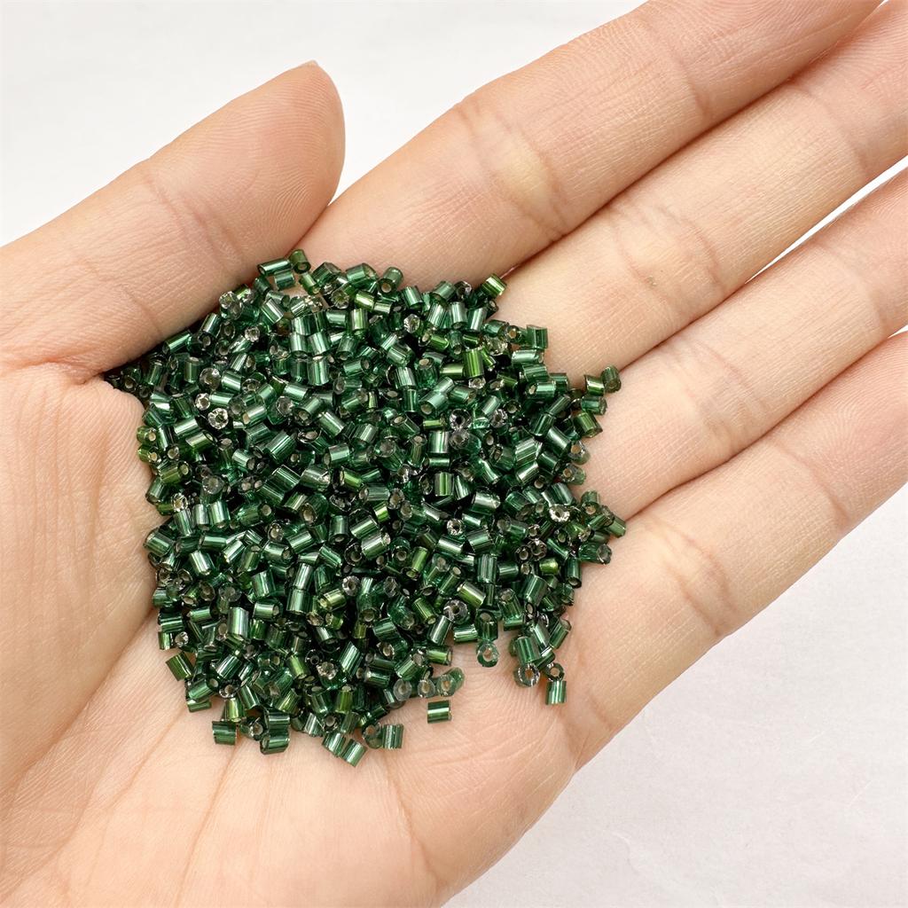 1000Pcs 2mm Bead Bracelet Beading Chain Beads Glass Tube