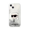Karl Lagerfeld Liquid Glitter Nft Karl's Head - Etui Iphone 14 Plus (Srebrny)