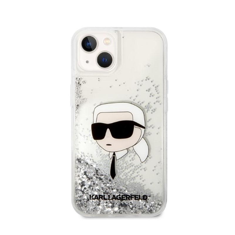 Karl Lagerfeld Liquid Glitter Nft Karl's Head - Etui Iphone 14 Plus (Srebrny)