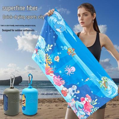 Ozean-Elemente Schnelltrocknendes Sporttuch: Tragbar, Saugfähig, Ideal für Kinder & Erwachsene auf Reisen, beim Fitness & bei Outdoor-Aktivitäten