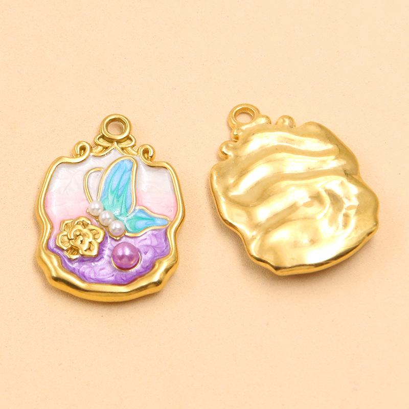7 Styles Stainless Steel Ocean Series Seashell & Starfish Pendants for DIY Jewelry