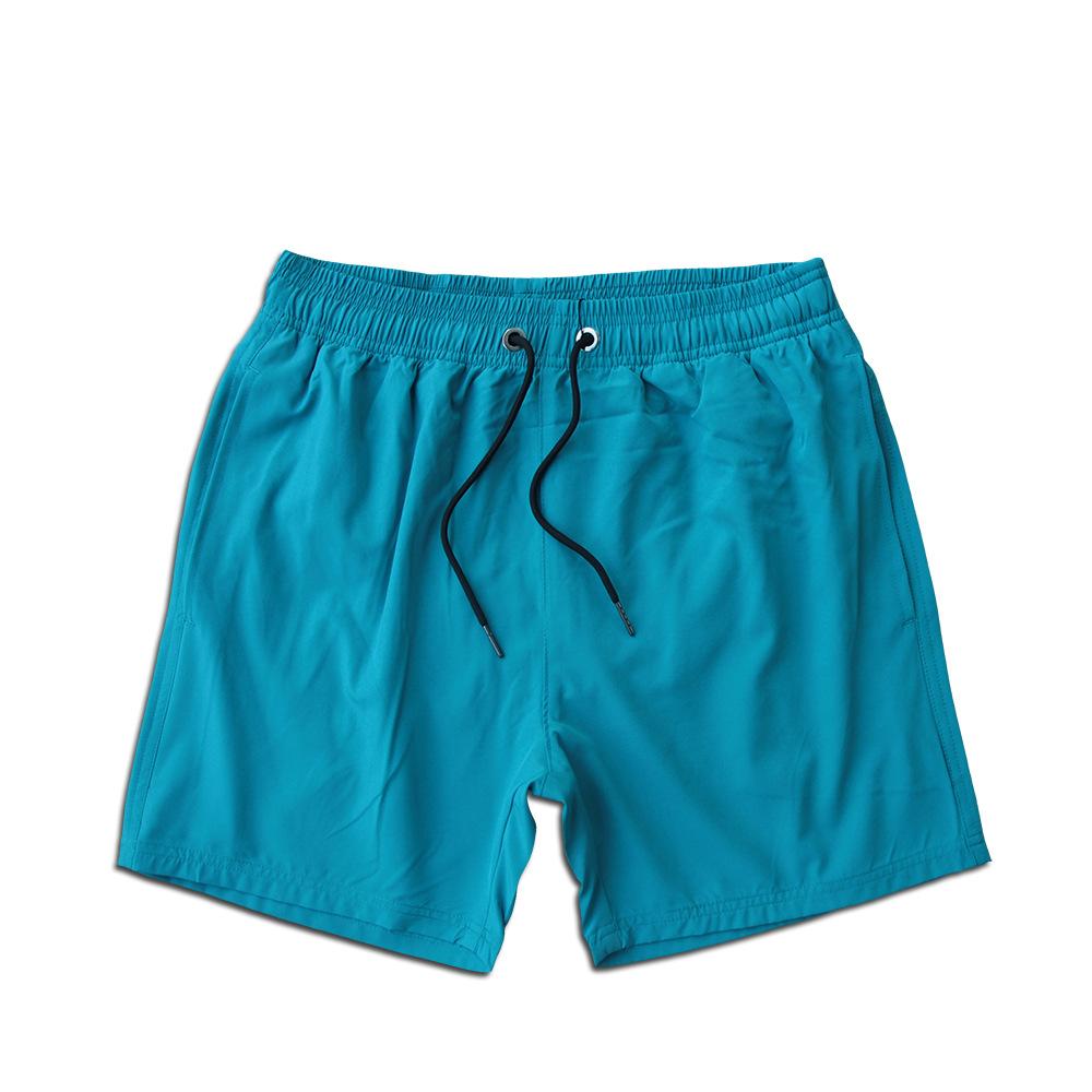 Men Sports Casual Loose Solid Color Swim Shorts Men 4-Point Quick-Dry Beach Shorts Male Lightweight Breathable Board Shorts