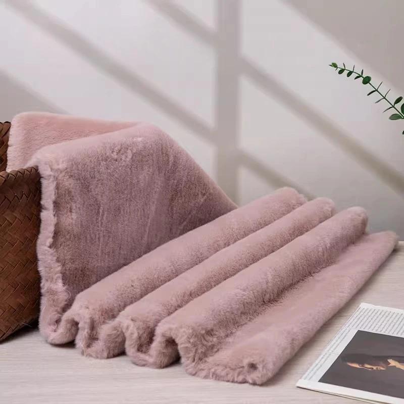 Thickened Plush Fabric 12mm Encrypted Imitation Rex Rabbit Fur Fabric Short Plush Counter Background Fabric, Clothing Fabric