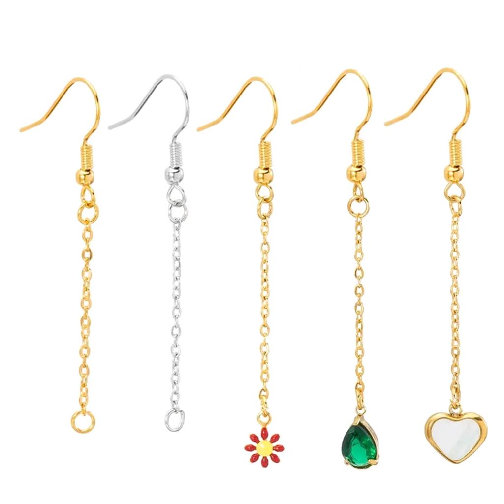 Pack of 20 Dangle Earring Wires for DIY Jewelry Making Adjustable Chain Extender Set for Jewelry Making Extension Chains