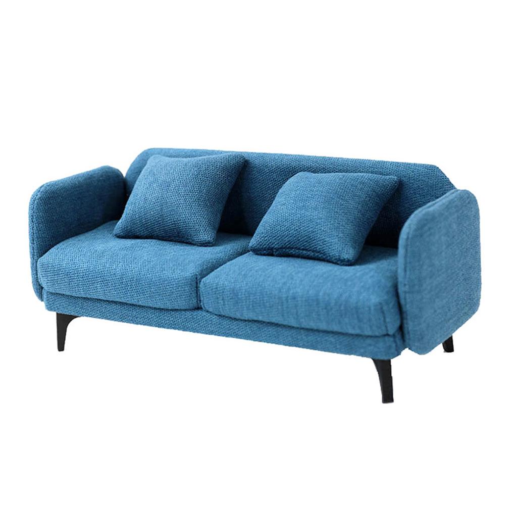 Simulation Sofa Miniature Model Figure 1/12 Scale Doll House Accessories Living Room Scene Arrangement for Enthusiasts