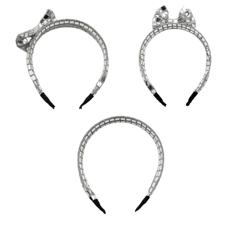 Stylish Sparkles Sequins Embellished Headbands Soft Breathable Fashion Hairpiece for Wedding Party Special Occasion