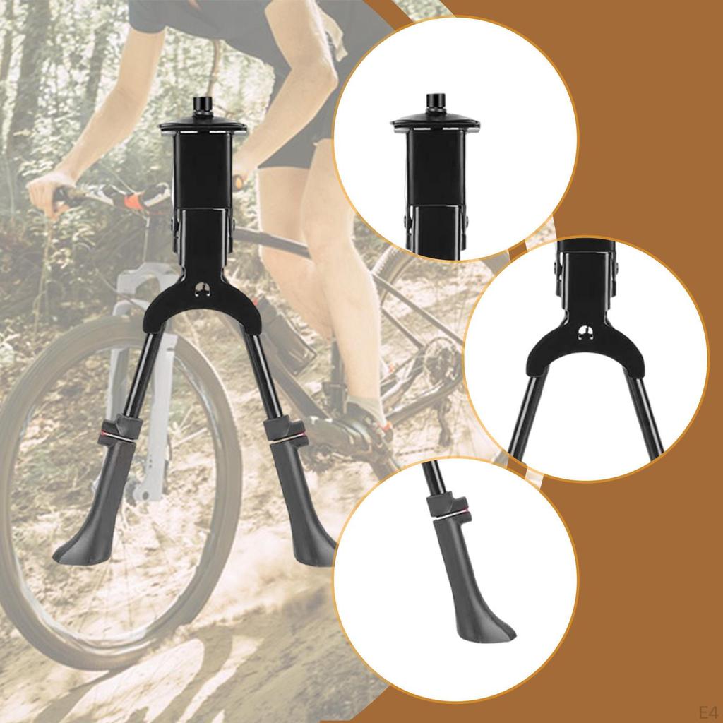 Double Leg Bike Kickstand Bicycle Bracket Rack Anti Slip Middle Stand Cycling Parking