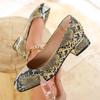 Euro Designer Women Shoes Trend Pumps Snakeskin High Heel Shoes Ladies Fashion Dress Shoes