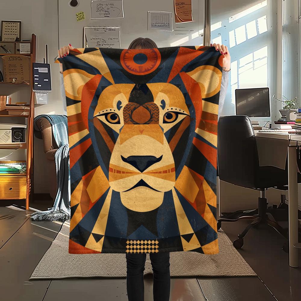 1Pc Cartoon Print Flannel Blanket, High Quality Comfortable for All Seasons, Home Decor, Warmth and Comfort, Perfect for Christmas Birthday Gift