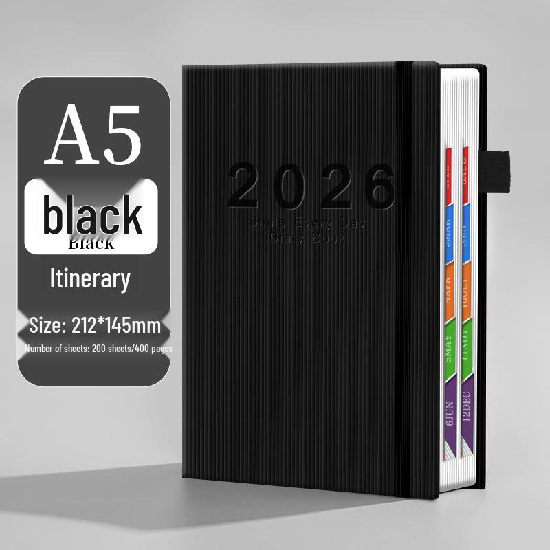 Planejador Diário Personalizado 2025: Caderno com alça para gerenciamento de tempo e agendamento eficientes.