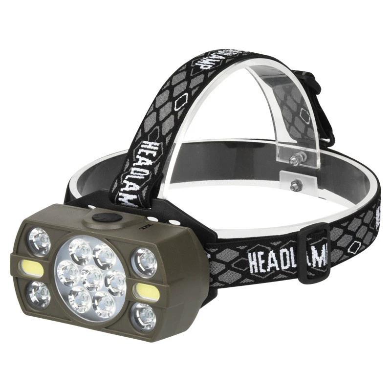 Super Bright COB Headlamp 8/9/11/12/13 Light Beads 2000 Lumen Headlight Portable Work Head Lamp Flashlight for Hiking Camping Fishing Outdoor