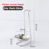 Vertical Spoon Utensil Rack Soup Spoon Rest Stand Tableware Storage Shelf Single/Double Ladle