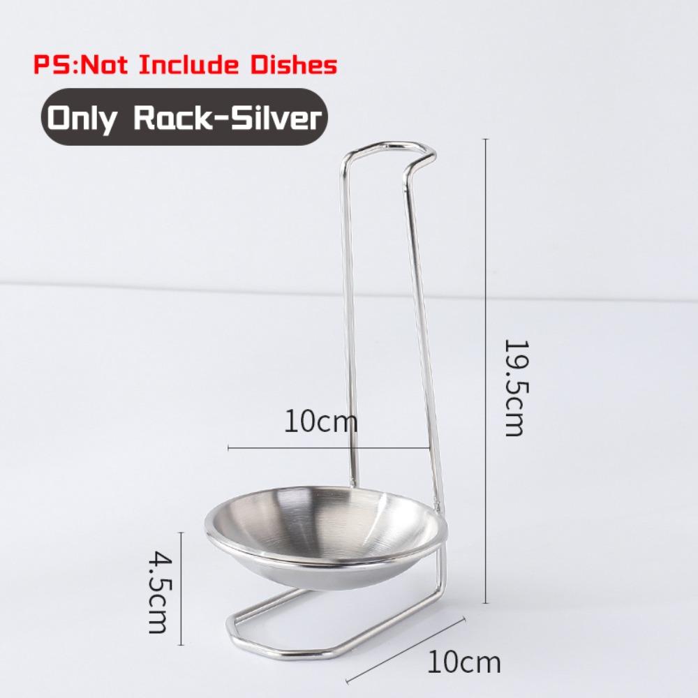 Vertical Spoon Utensil Rack Soup Spoon Rest Stand Tableware Storage Shelf Single/Double Ladle