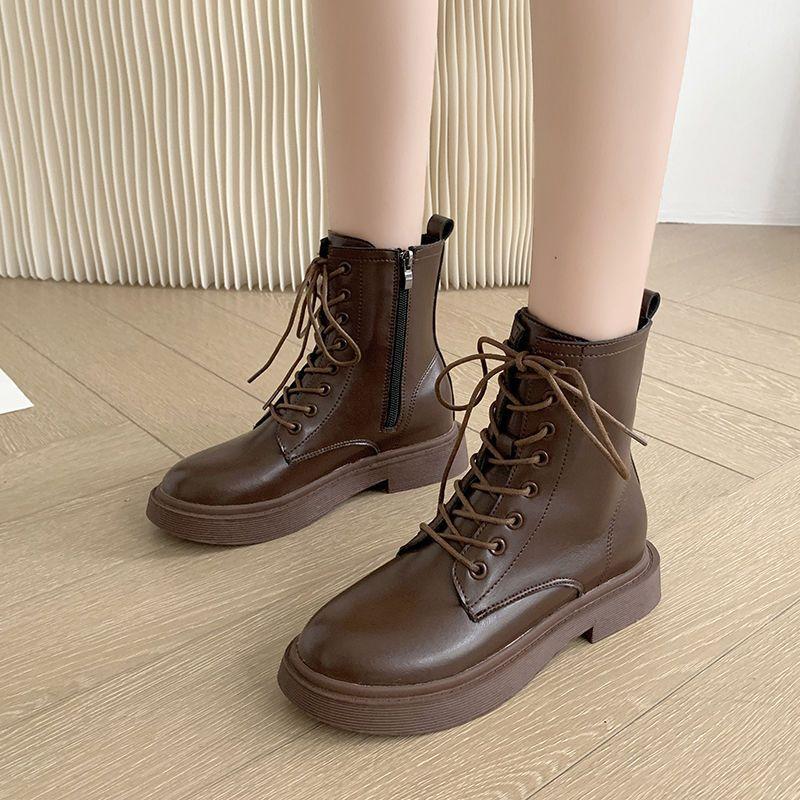 Fashion Ankle Boots for Women British Style Height Increasing Non Slip Booties Goth On Offer Designer Luxury Y2k Hot Woman Short Shoes