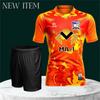 THAILANDIA Maglia da Allenamento Calcio Nazionale Stampa CHEER Asciugatura Rapida Camicia Collo alla Coreana Manica Corta Divisa Logo Elefante Sport