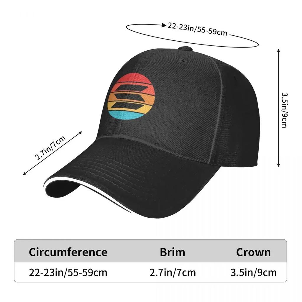Solana Cryptocurrency - Solana SOL Cap Fashion Casual Baseball Caps Adjustable Hat Hip Hop Summer Unisex Baseball Hats