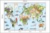 Photomural Watercolour World Map Non-Woven 416x254