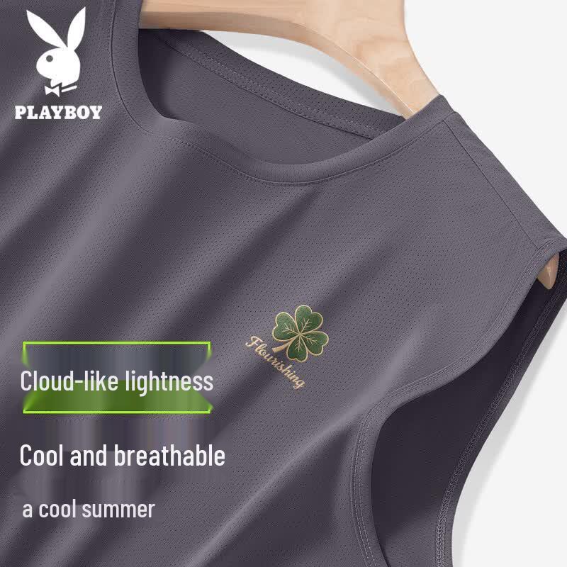 Playboy Men s Ice Silk Quick-Dry Sleeveless Vest 2XL