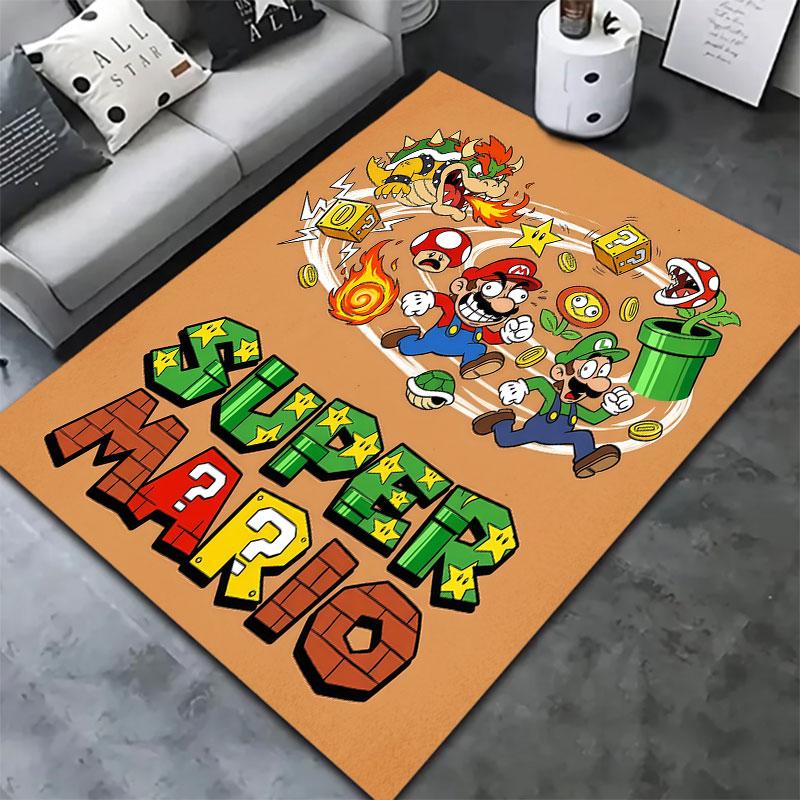 Super Mario Carpet Rug For Living Room Bedroom Home Sofa Decoration Kids Play Nonslip Floor Mat