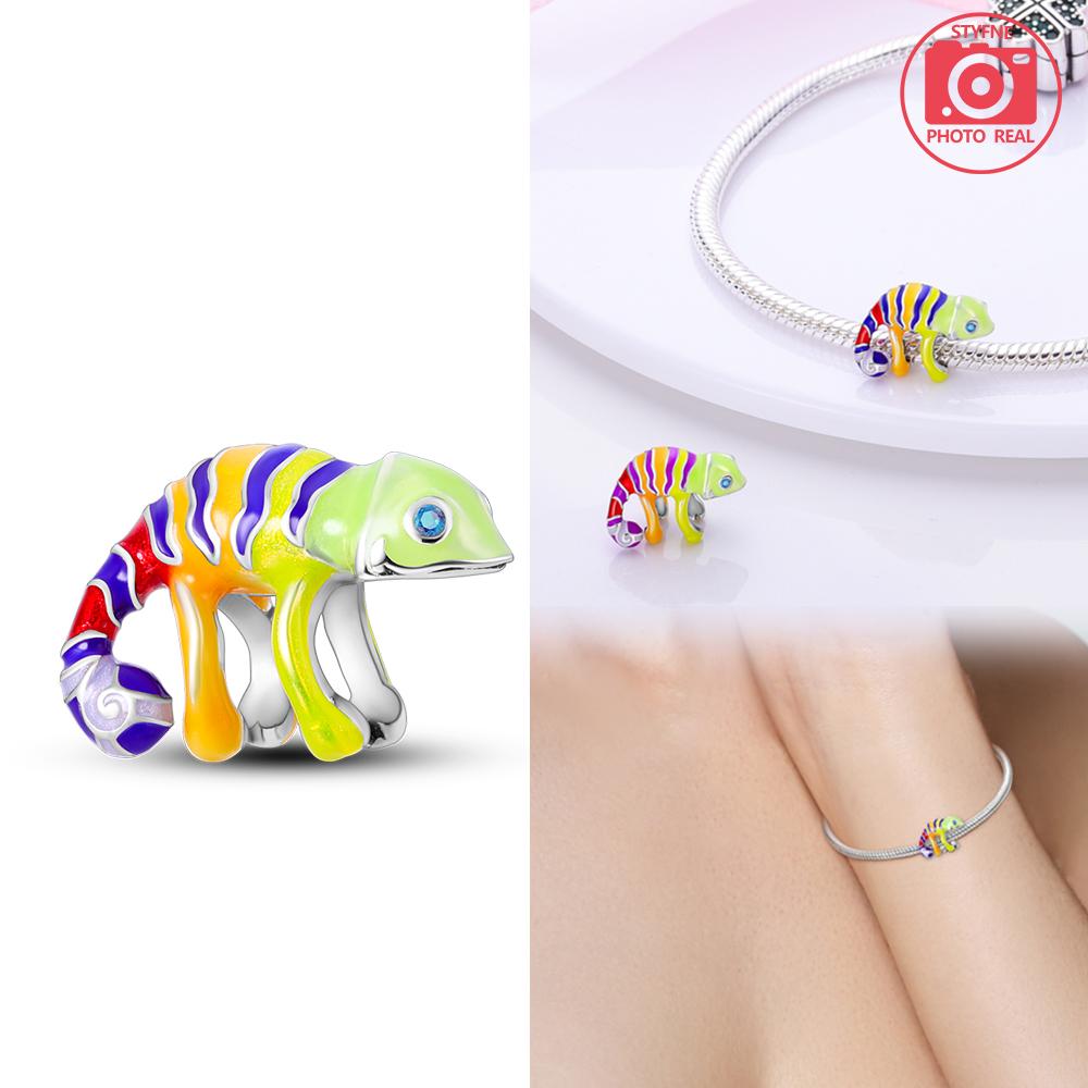 Charms Plata Forest Chameleon Charm Pendant Copper Colors For Charms Copper Colors Original Bracelet For Jewelry Making