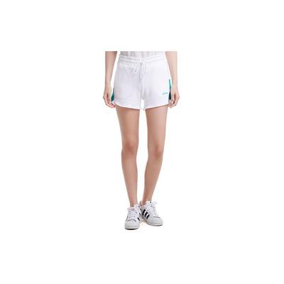 Shorts Esportivos de Cintura Média com Cordão Neo Logo Feminino Parte Inferior Branco DW7724